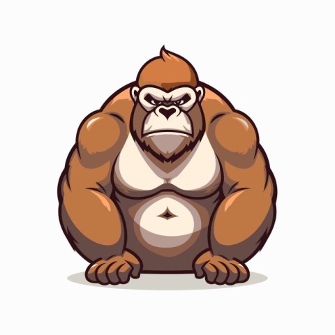 Gorilla vector illustration. Isolated on a white background.