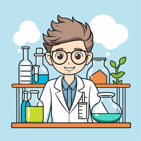 science laboratory design. vector illustration eps10 graphic f