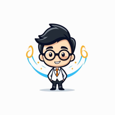Businessman character design. Vector Illustration.