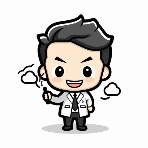 Scientist Character - Doctor Cartoon Vector Illustrationï»