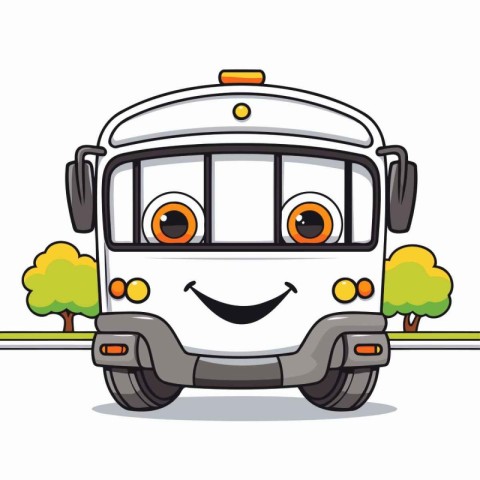 bus character design. vector illustration eps10 graphic backgr
