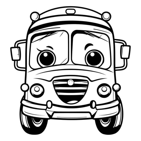 Cute Cartoon Car Mascot Character. Vector Illustration.