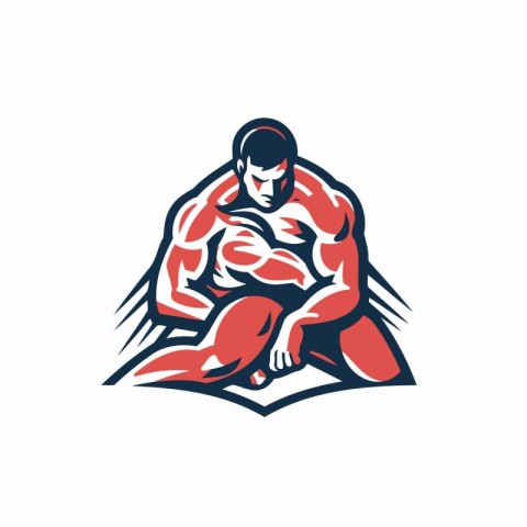 Mascot template for sport team or corporate identity. illustrat