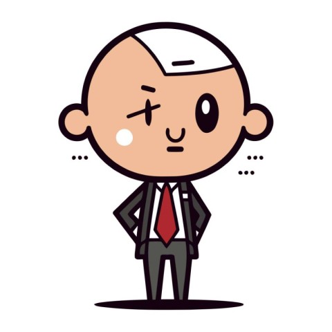 Businessman feeling sad Cartoon Vector Illustration