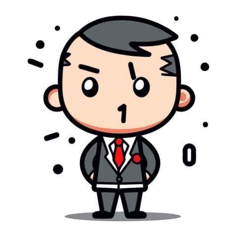 Sick Businessman Cartoon Vector Illustration