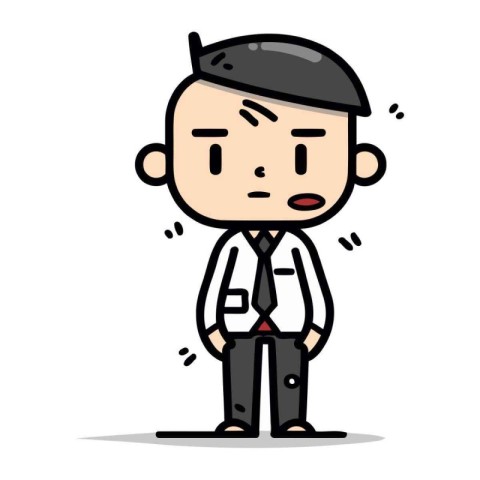 Businessman feeling sad Vector Cartoon Illustration