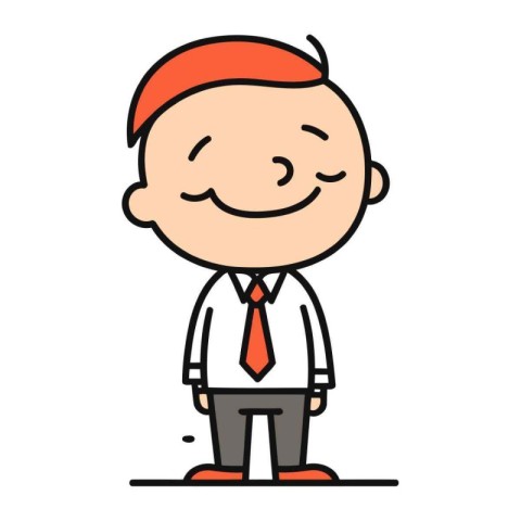 Businessman Smiling Cartoon Vector Illustration