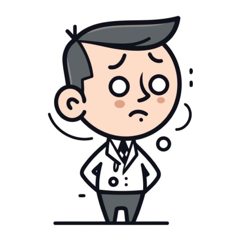 Businessman feeling sad Cartoon Businessman Character Vector I