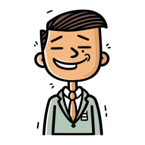 Businessman Smiling Cartoon Vector Illustration