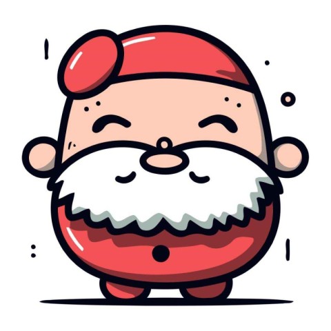 Santa Claus Vector Cartoon Character Illustration. Christmas a