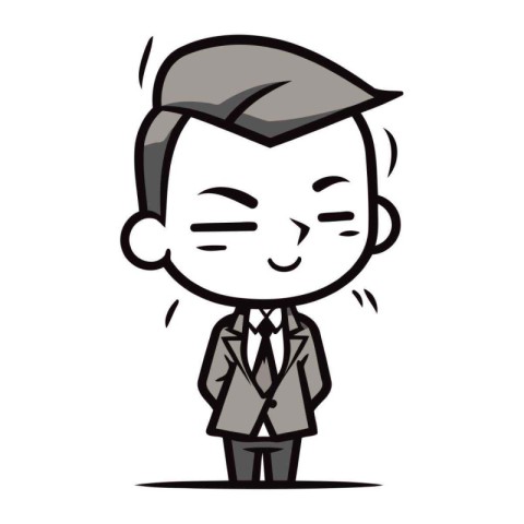 Businessman crying Vector Cartoon Illustration of a Businessma