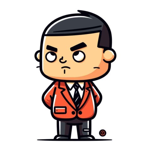Upset Businessman Vector Cartoon Illustration