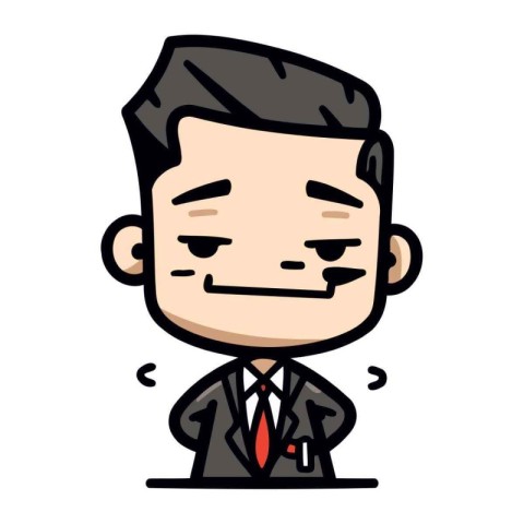 Angry Businessman Cartoon Vector Illustration