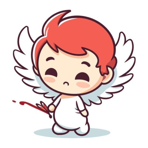 Cupid Cute Angel Cartoon Vector Illustration