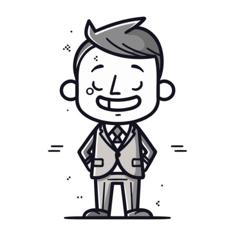 Businessman Smiling Cartoon Vector Illustration