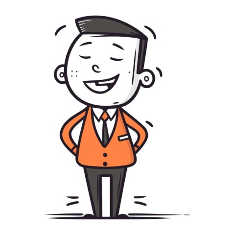 Businessman Smiling Cartoon Vector Illustration