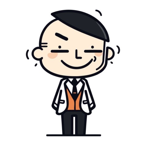 Businessman Smiling Cartoon Vector Illustration