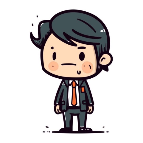 Angry Businessman Cartoon Vector Illustration