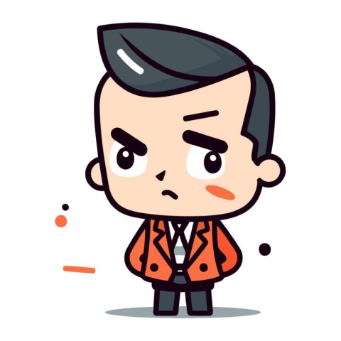 Sad Businessman Character Cartoon Vector Illustration