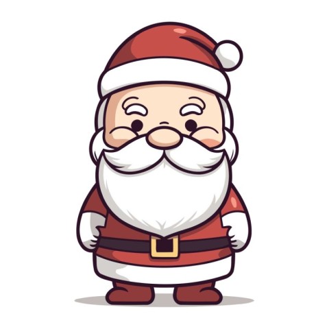 Santa Claus Christmas Cartoon Character Vector Illustration