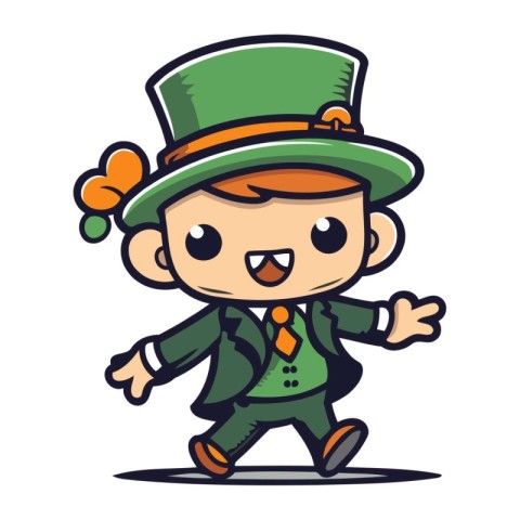 Leprechaun St. Patricks Day Cartoon Vector Character