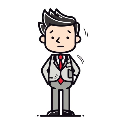 Businessman Shouting Cartoon Vector Illustration