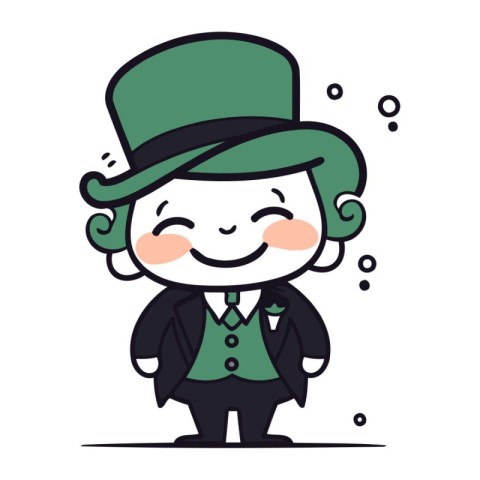 Leprechaun Cute Cartoon Leprechaun Vector