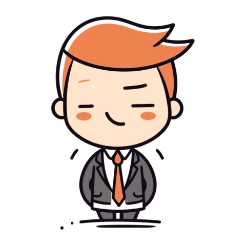 Businessman Smiling Cartoon Vector Illustration