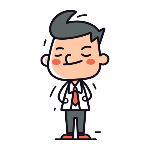 Smiling Doctor Cartoon Vector Illustration