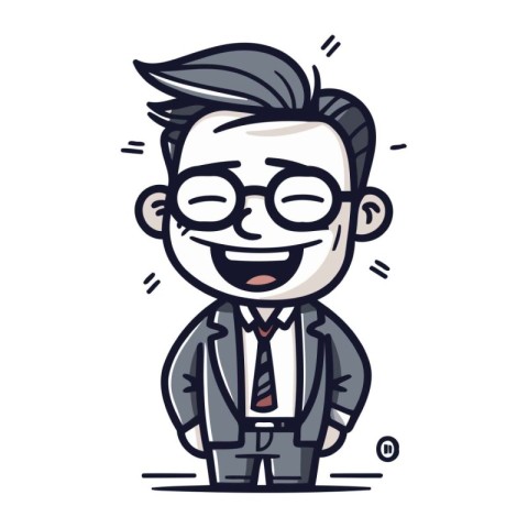 Businessman Smiling Cartoon Vector Illustration