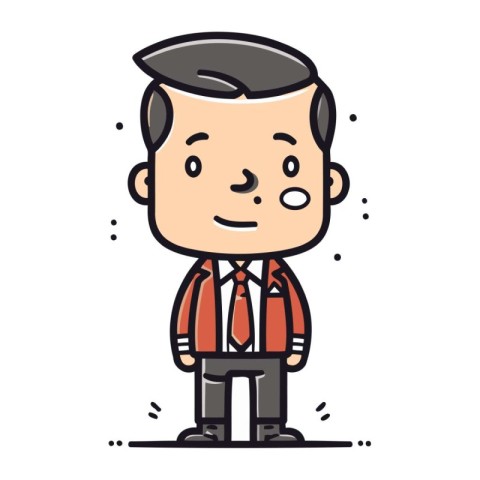 Businessman cartoon design. vector illustration eps 10. Flat des