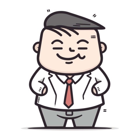 Businessman Smiling Cartoon Vector Illustration