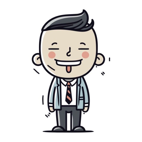 Businessman Smiling Cartoon Vector Illustration