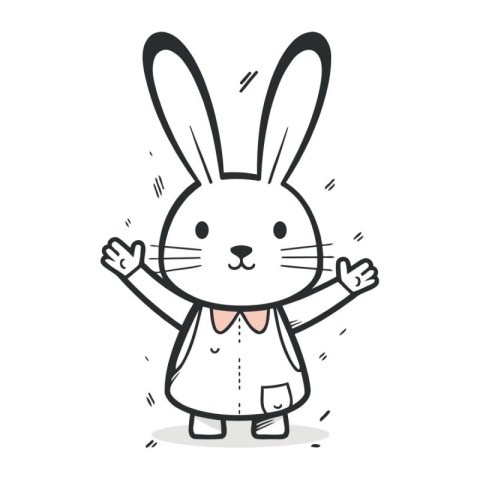 Easter Bunny Cartoon Vector Illustration