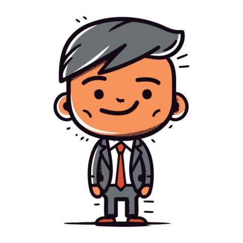 Smiling Businessman Cartoon Vector Illustration