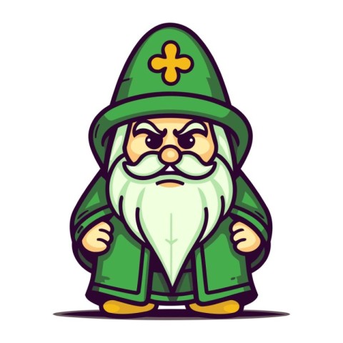 Cute Leprechaun Cartoon Character Vector Icon Illustration Desig