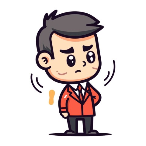 Upset Businessman Cartoon Vector Illustration
