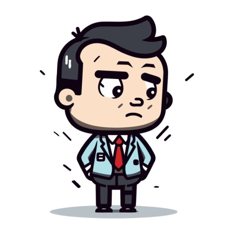 Upset Boss Cartoon Vector Illustration
