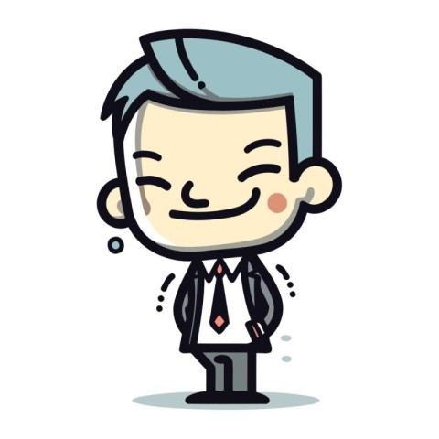 Businessman Smiling Cartoon Vector Illustration