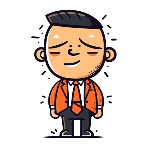 Businessman Smiling Cartoon Vector Illustration