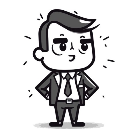 Businessman Smiling Cartoon Vector Illustration