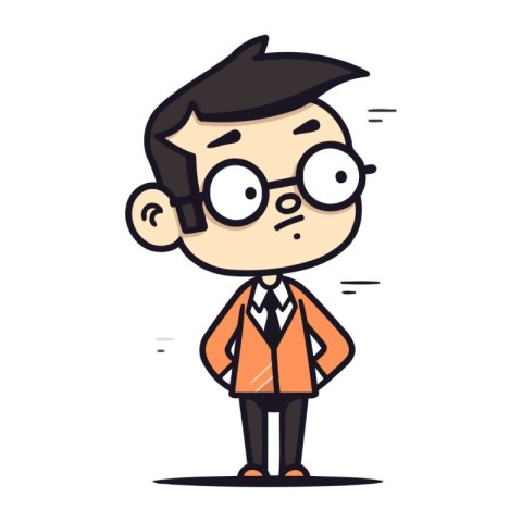 Stressed Businessman Cartoon Vector Illustration