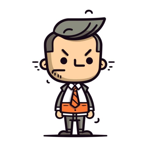 Businessman Smiling Cartoon Business Vector Illustration
