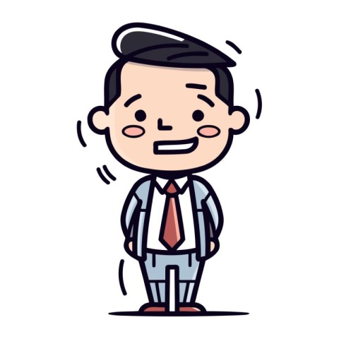 Businessman Smiling Cartoon Vector Illustration