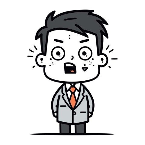 Annoyed businessman Cartoon Vector Illustration