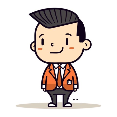 Businessman Smiling Cartoon Vector Illustration