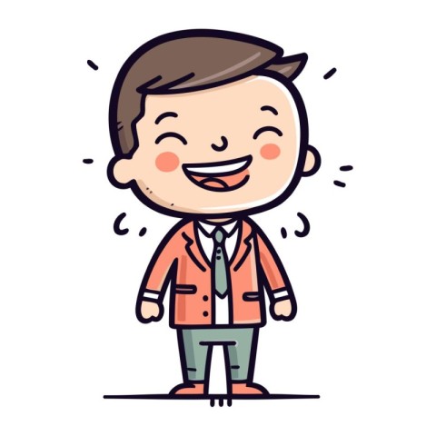 Businessman Smiling Cartoon Vector Illustration