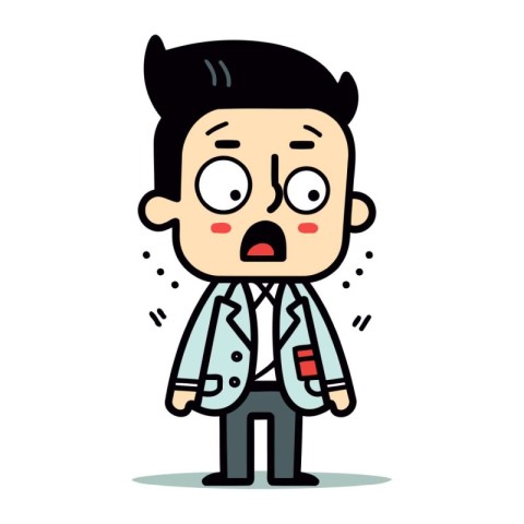 Frustrated Businessman Cartoon Vector Illustration