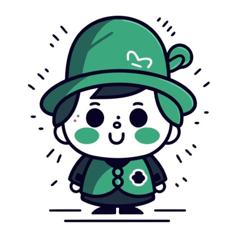 Leprechaun Cute Cartoon Style Vector Illustration