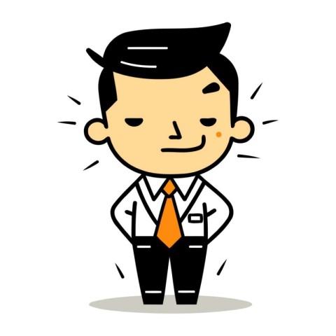 Smiling Businessman Cartoon Vector Illustration